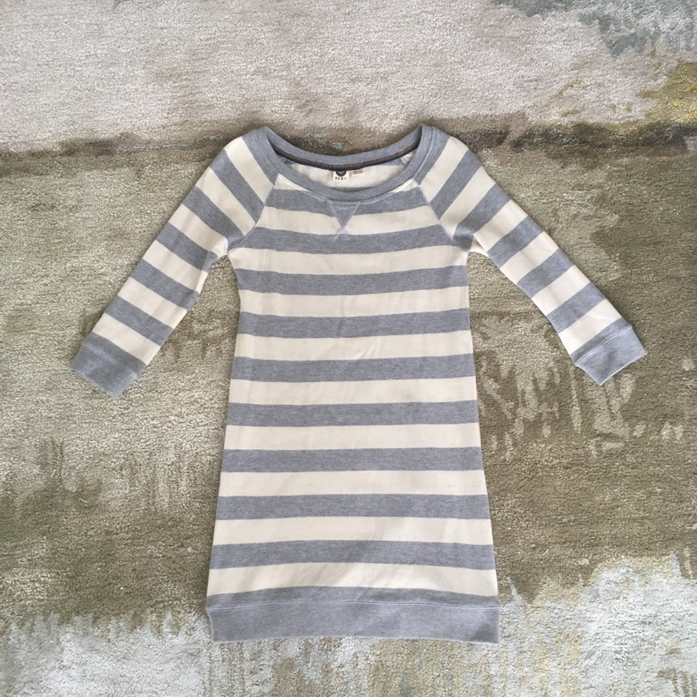 ROXY Striped Sweatshirt Dress
